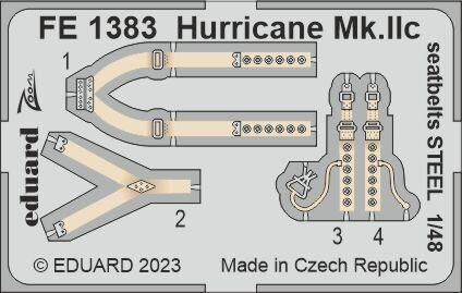 8EDUFE1383 Hurricane Mk.IIc seatbelts STEEL 1/48