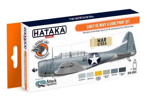 HTK-CS53 Early US Navy & USMC paint set --> ORANGE LINE farby modelarskie