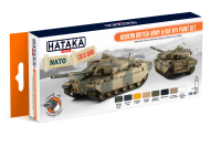 HTK-CS77 Modern British Army & RAF AFV paint set 8 x 17ml --> ORANGE LINE