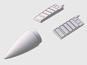 MiG-29A Radome and closed upper jet intakes set  for Italeri