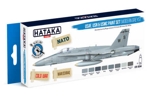 HTK-BS44 USAF, USN & USMC paint set (modern greys) --> BLUE LINE farby modelarskie