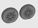 ASQ48067 1/48 F4U Corsair Diamond Thread Wheels set!