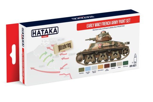 HTK-AS21 Early WW2 French Army paint set of 8
