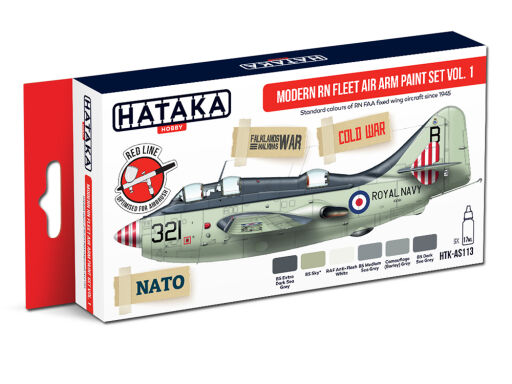 HTK-AS113 Modern RN Fleet Air Arm paint set of 6 x 17 ml vol.1 