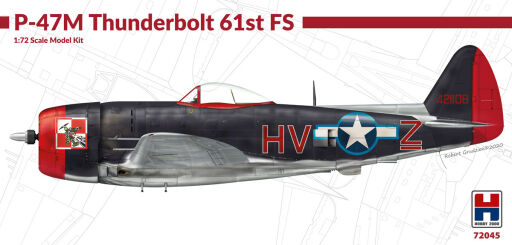 H2K72045 P-47M Thunderbolt 61st Fighter Squadron ex-Revell Model samolotu do sklejania