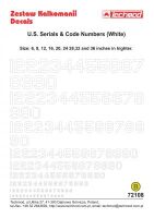 TCH72108 U.S. Serials & Code Numbers (white).