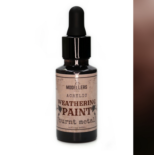 MWE017 Weatkering paint : Burnt metal 30ml