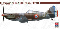 H2K72025 Dewoitine D.520 France 1940 ex-Hasegawa!