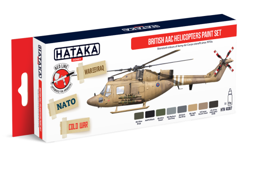 HTK-AS87 British AAC Helicopters paint set of 8 x 17ml