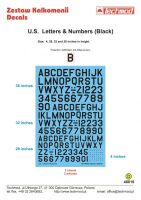 TCH48819 U.S. Letters & Numbers (Black).