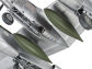 Two each of 150- and 300-gallon drop tanks are included. (Image shows 150-gallon design). Clear parts recreate identification lights.