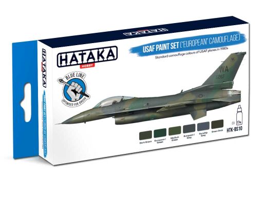 HTK-BS10 USAF Paint Set (European Camouflage) – BLUE LINE  farby modelarskie