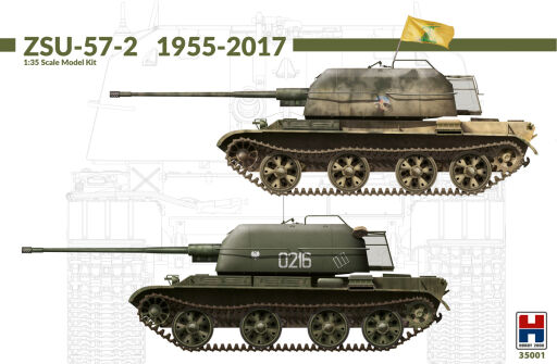 H2K35001 ZSU-57-2 1955-2017 w/bonus (11 Painting and Marking ) pojazdy wojskowe do sklejania