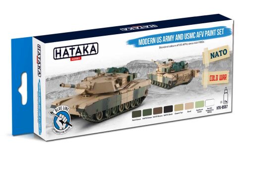 HTK-BS67 Modern US Army and USMC AFV paint set – BLUE LINE farby modelarskie