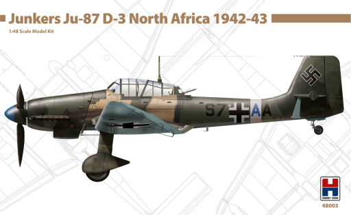 H2K48003 Junkers Ju-87 D-3 North Africa 1942-43 ( ex HASEGAWA )