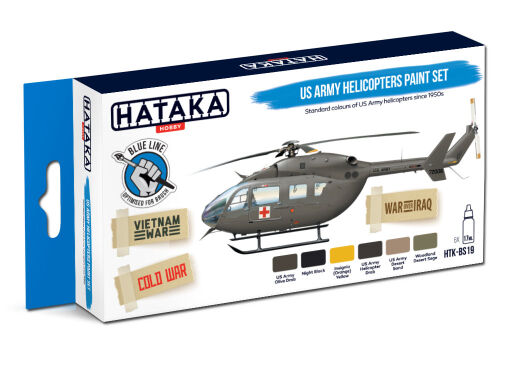 HTK-BS19 US Army Helicopters Paint Set – BLUE LINE  farby modelarskie