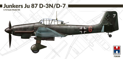 H2K72020 Junkers Ju-87 D-3N/D-7 Model samolotu do sklejania