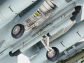 This image gives a closer look at the smaller early production main landing gear tires.