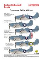 72004 Grumman F4F-4 Wildcat decals