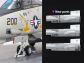 Three types of nose-left gas purge panel for the 20mm gatling cannon are employed for various of the marking options.