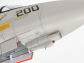 Another late model F-14A feature captured in style is the AN/AXX-1 TCS camera pod installed on the underside of the aircraft's nose.