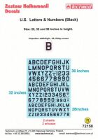 TCH72150 U.S. Letters & Numbers (Black).