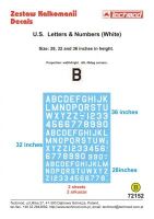 TCH72152 U.S. Letters & Numbers (White).