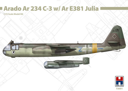 H2K72051 Arado Ar 234 C-3 w/ Ar E381 Julia – Ex Dragon!