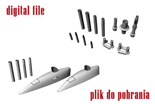 48015-3D P-39/P-400 MG barrels 1/48 - 3D File