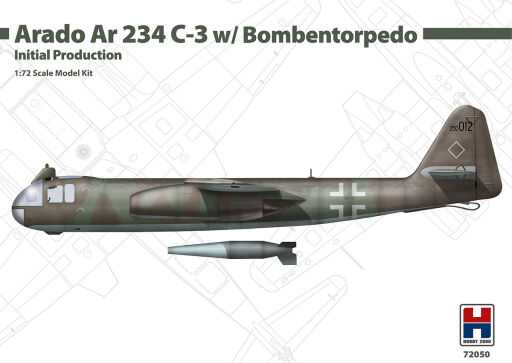 H2K72050 Arado Ar 234 C-3 w/ Bombentorpedo Initial Production – Ex Dragon!