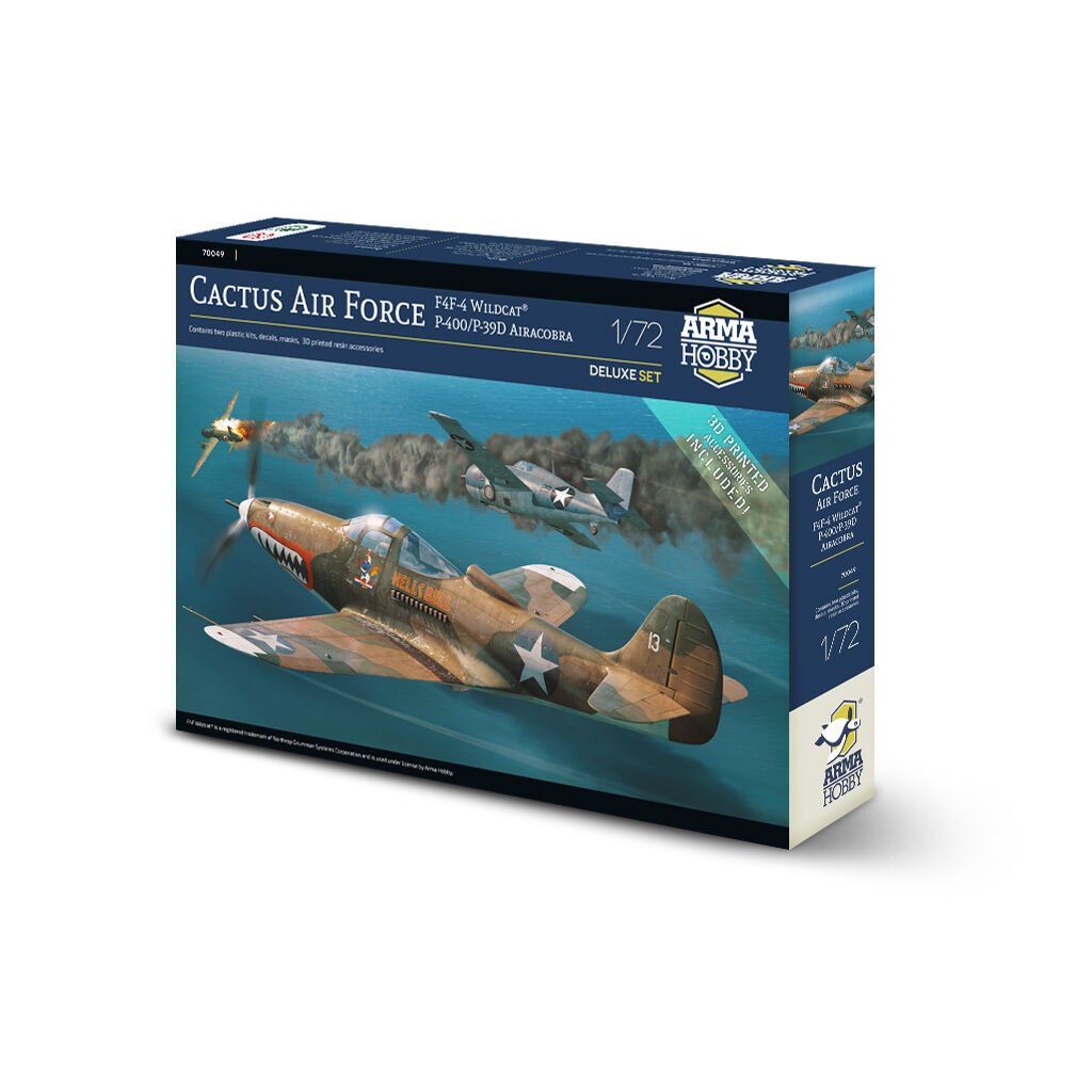 70049 Cactus Air Force Deluxe Set – F4F-4 Wildcat® and P-400/P-39D Airacobra over Guadalcanal 1/72.