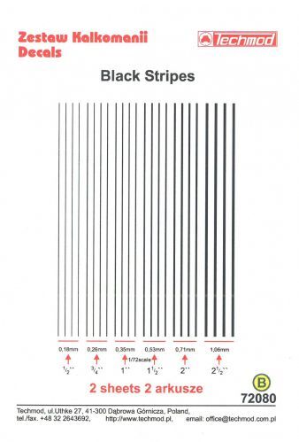 TCH72080 Black Stripes Decals