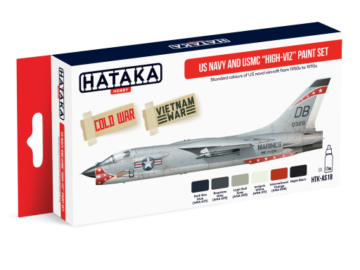 HTK-AS18 US Navy and USMC high-viz Paint Set of 6