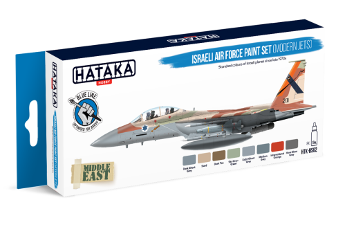 HTK-BS62 Israeli Air Force paint set (modern jets) 8 x 17 ml--> BLUE LINE