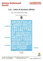 TCH48821 U.S. Letters & Numbers (White).
