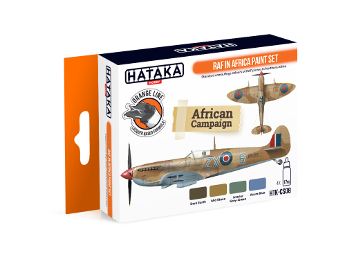 HTK-CS08 RAF in Africa paint set of 4 x 17ml --> ORANGE LINE