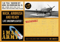 1 Man Army 48KIT011 Full Masking Set Sea Hurricane Mk. IIc (Arma Hobby).