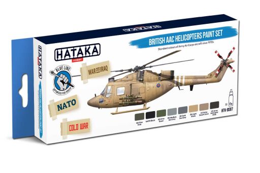HTK-BS87 British AAC Helicopters paint set -- BLUE LINE farby modelarskie