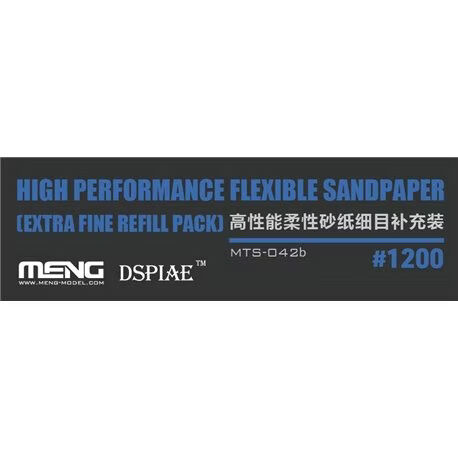 Meng MTS-042b High Performance Flexible Sandpaper (Extra Fine Refill Pack) #1200.