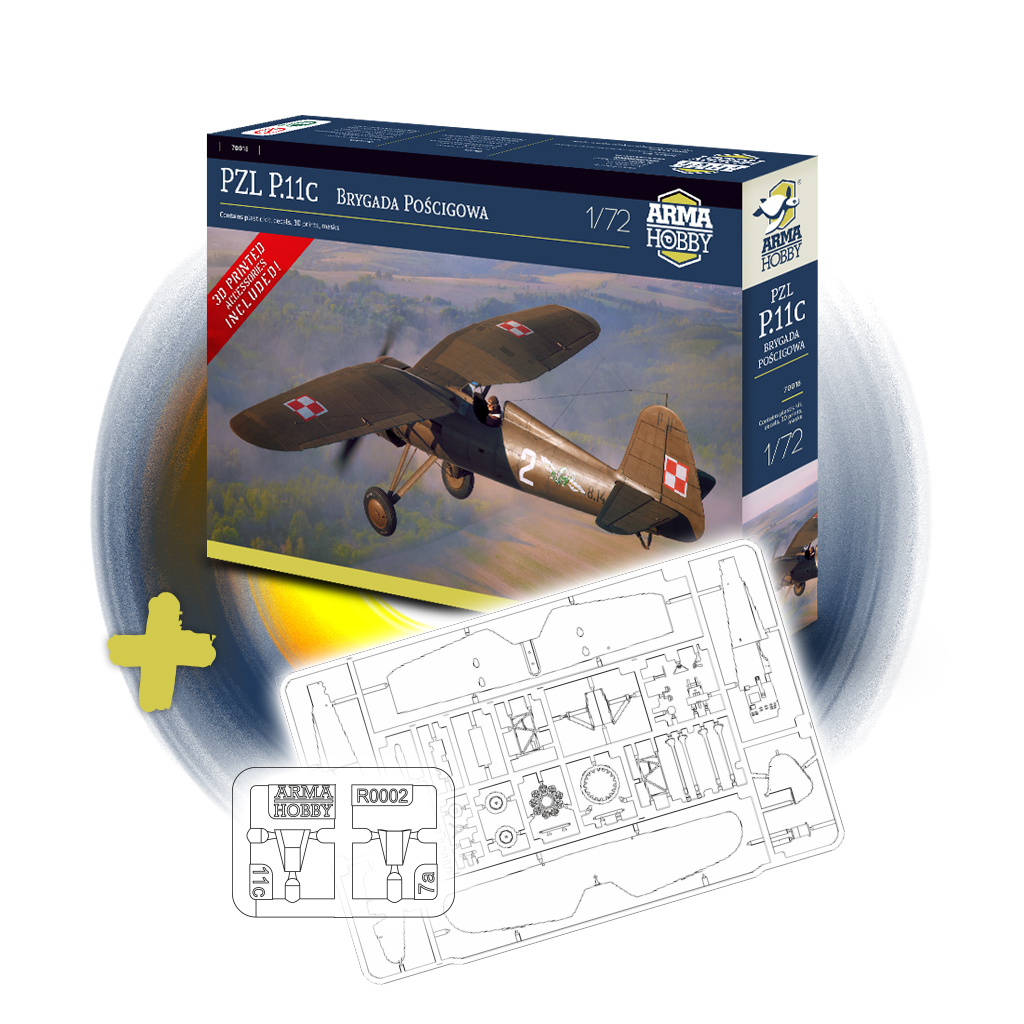 PZL P.11c bundle with extra plastic sprues