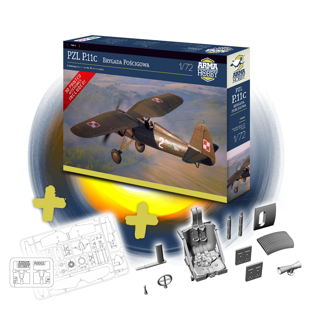 PZL P.11c bundle with extra plastic and 3D-printed details