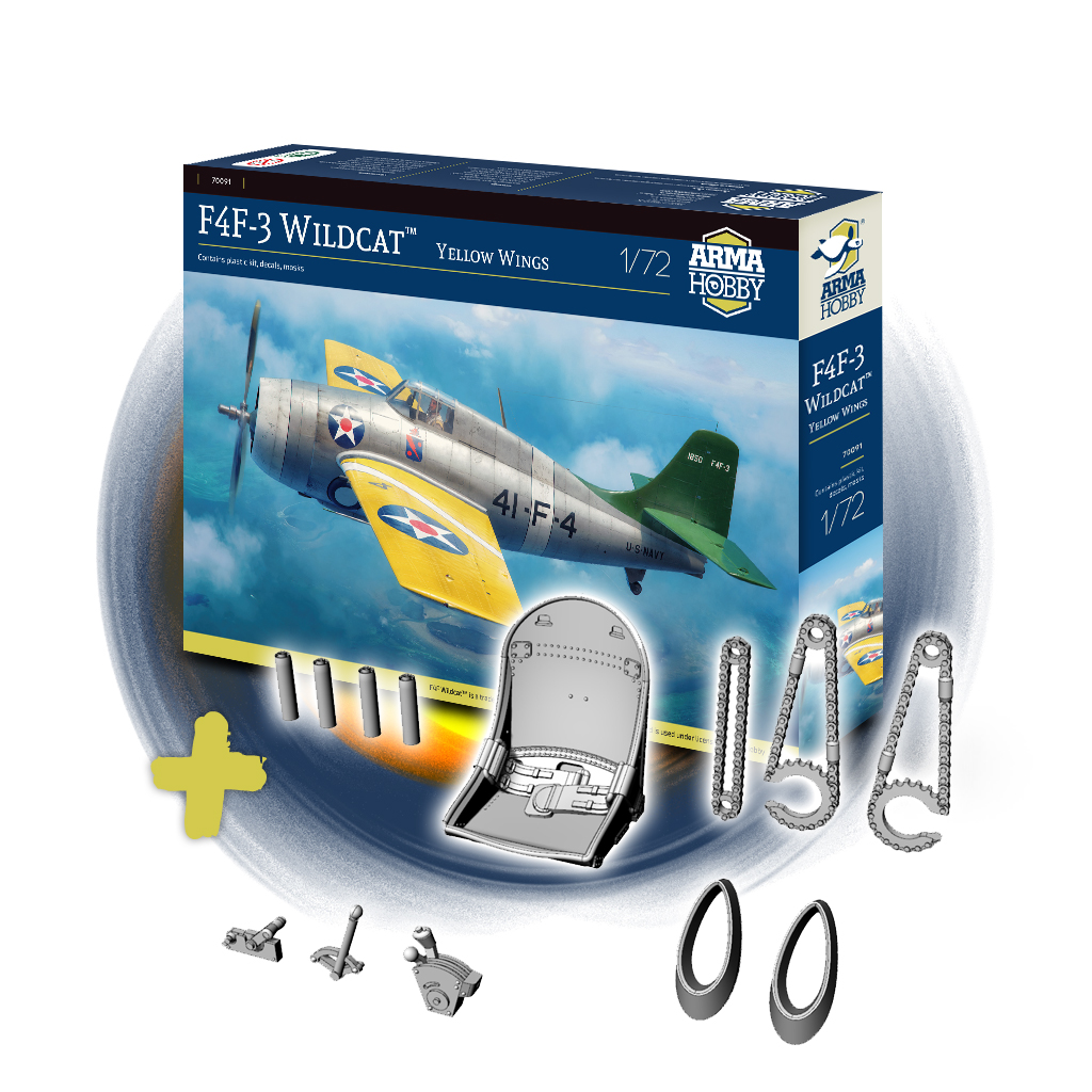 F4F-3 Wildcat bundle with 3D-printed details