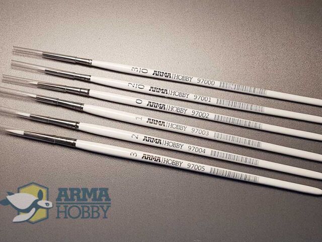 Paintbrushes for acrylics from  Arma Hobby